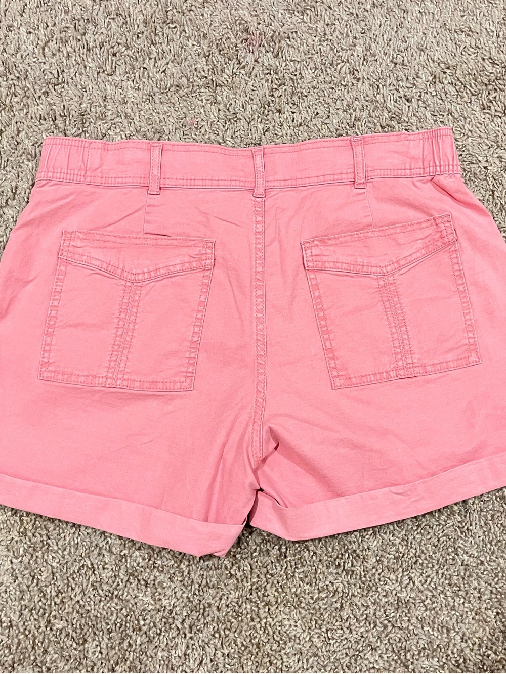 Time and Tru Coral-Pink Cotton Blend Shorts - Picture 3 of 3